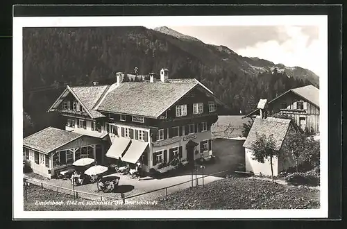 AK Einödsbach, Gasthaus gegen Gebirge