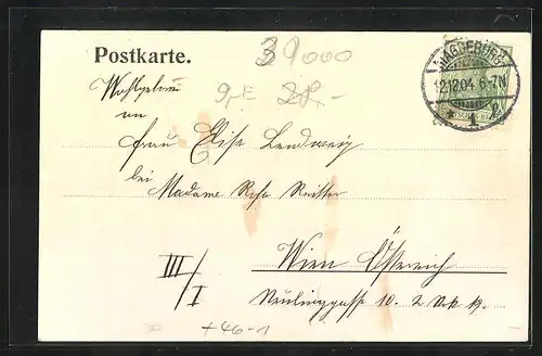 AK Magdeburg, Breiteweg mit Strassenbahn