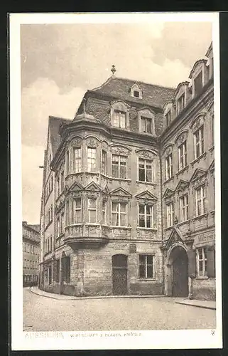 AK Augsburg, Gasthaus z. blauen Krügle