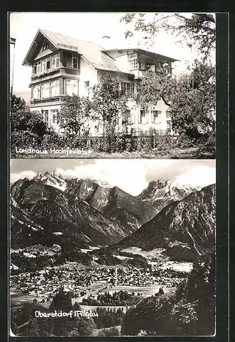 AK Oberstdorf /Allgäu, Landhaus Hochfeichter, Totalansicht