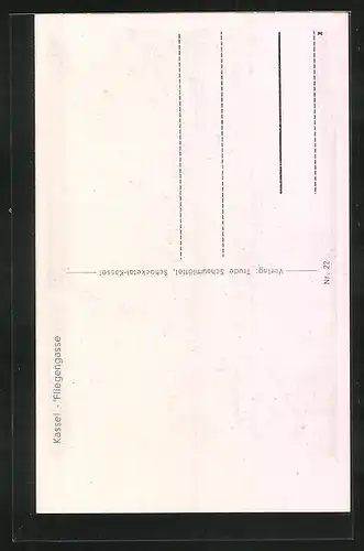 AK Kassel, Strassenpartie der Fliegengasse