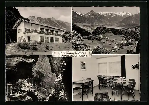 AK Tiefenbach /Oberstdorf, Hotel Landhaus Weber, Panorama