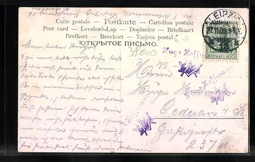 AK Goslar, Ortsansicht vom Wasser aus