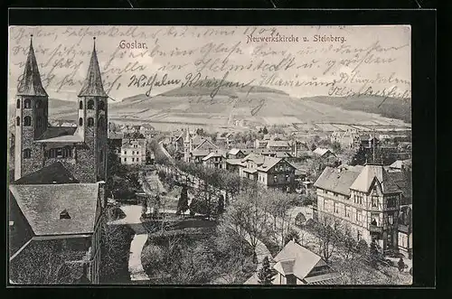 AK Goslar, Neuwerkskirche und Steinberg