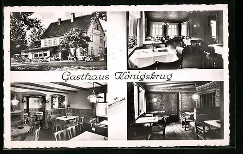 AK Braunlage, Innenansicht vom Gasthaus Königskrug