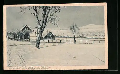 AK Braunlage, Forsthaus Königskrug im Winter