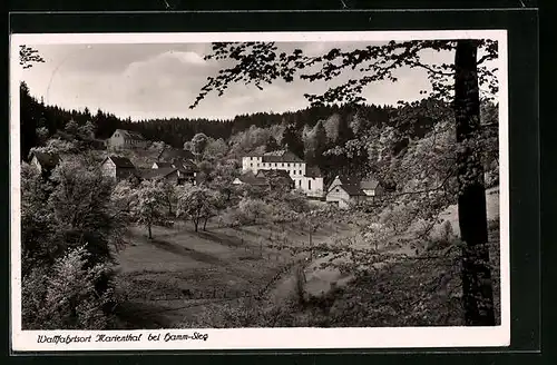 AK Marienthal / Hamm-Sieg, Blick auf den Wallfahrtsort, Gasthaus Haus Elisabeth