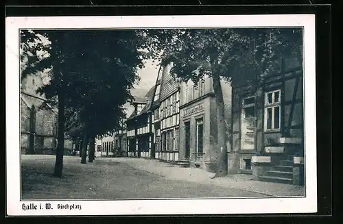 AK Halle i.W., Kirchplatzansicht