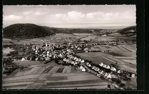 AK Zierenberg /Bez. Kassel, Fliegeraufnahme der Ortschaft