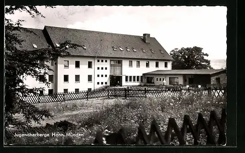 AK Hann. Münden, Gartenansicht der Jugendherberge