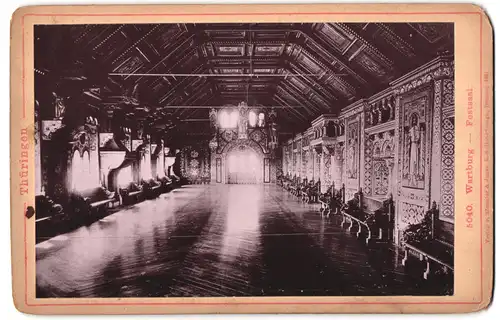 Fotografie Römmler & Jonas, Dresden, Ansicht Eisenach, Blick in den Festsaal der Wartburg