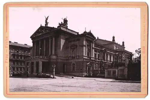 Fotografie unbekannter Fotograf, Ansicht Prag, das neue Deutsche Theater, Nove nemecke divaldo