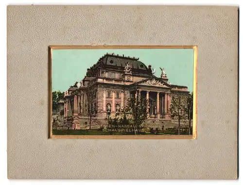 Fotografie unbekannter Fotograf, Ansicht Wiesbaden, Blick auf das Schauspielhaus
