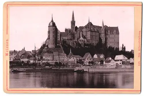 Fotografie unbekannter Fotograf, Ansicht Meissen, Blick auf die Albrechtsburg mit Häusergruppe