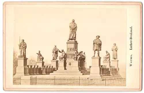 Fotografie unbekannter Fotograf, Ansicht Worms, Blick auf das Luther Denkmal