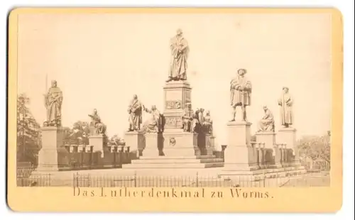 Fotografie A. Schimmer, Worms a. Rh., Ansicht Worms, das Lutherdenkmal mit allen Figuren