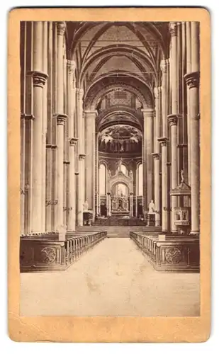 Fotografie unbekannter Fotograf, Ansicht Speyer, Innenansicht des Dom, Säulengang
