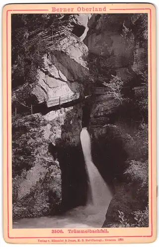 Fotografie Römmler & Jonas, Dresden, Ansicht Lauterbrunnen, Blick auf den Trümmelbachfall