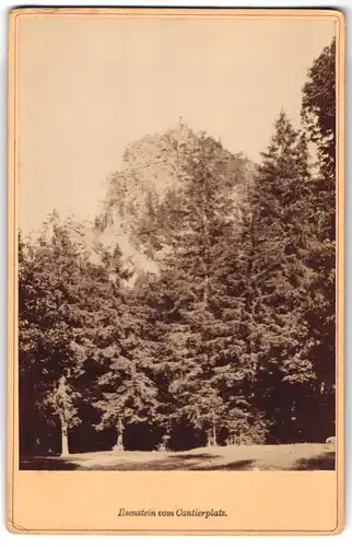 Fotografie E. Rose, Wernigerode, Ansicht Ilsenburg, Blick auf den Ilsenstein vom Cantierplatz, 1898