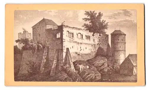 Fotografie unbekannter Fotograf, Ansicht Eger, Blick auf die Ruine des Schloss Eger, 1873