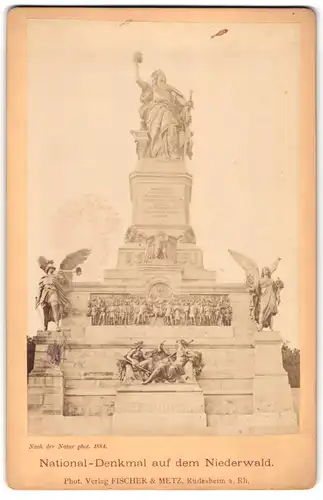 Fotografie Fischer & Metz, Rüdesheim a. Rh., Ansicht Rüdesheim, National Denkmla auf dem Niederwald, Niederwald-Denkmal