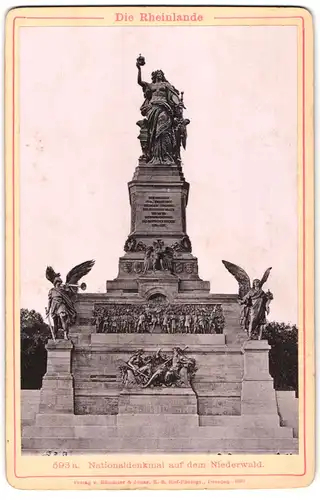 Fotografie Römmler & Jonas, Dresden, Ansicht Rüdesheim, Nationaldenkmal auf dem Niederwald