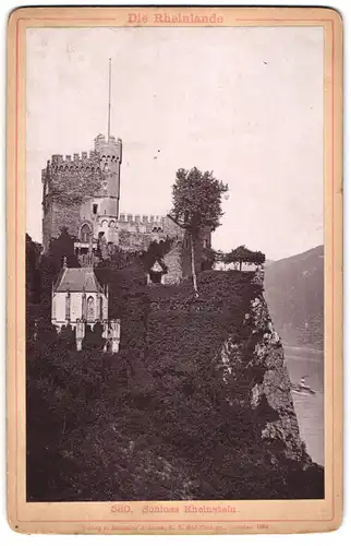 Fotografie Römmler & Jonas, Dresden, Ansicht Trechtingshausen, Blick auf das Schloss Rheinstein