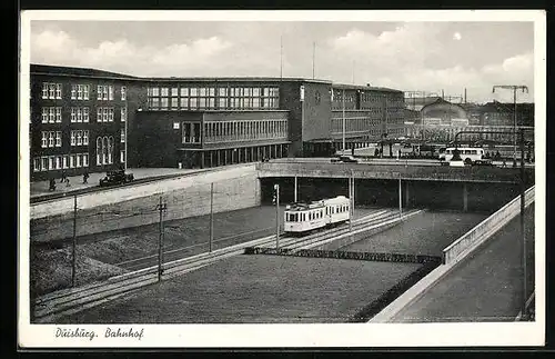 AK Duisburg, Bahnhof, Strassenbahn