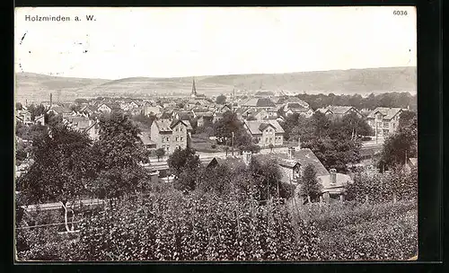 AK Holzminden a. W., Ortsansicht als Panorama