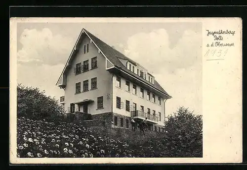 AK Polle a. d. Oberweser, Jugendherberge und Blumenwiese