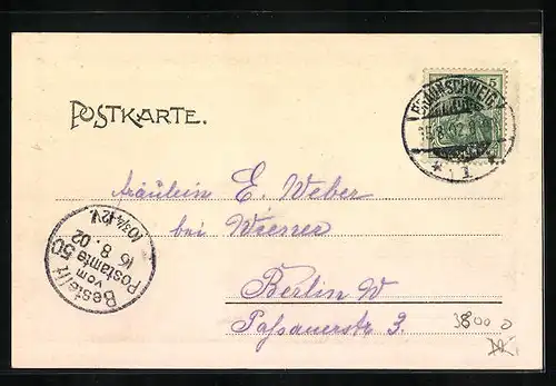 AK Braunschweig, Altstadtmarkt mit der Martinikirche