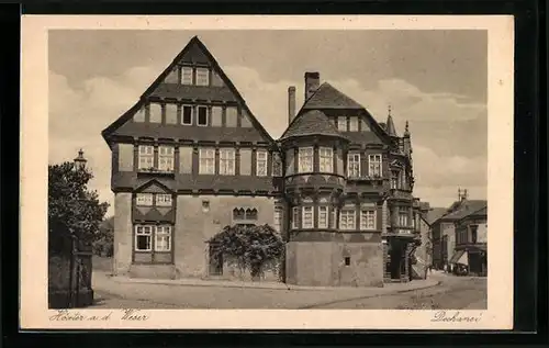 AK Höxter a. d. Weser, Blick auf Dechanei