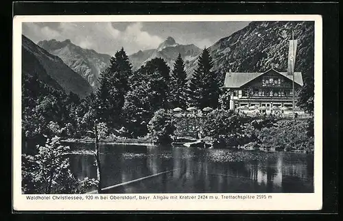 AK Oberstdorf im Bayr. Allgäu, Waldhotel Christlessee