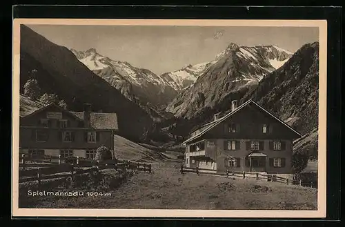 AK Oberstdorf im Bayr. Allgäu, Gasthof Spielmannsau