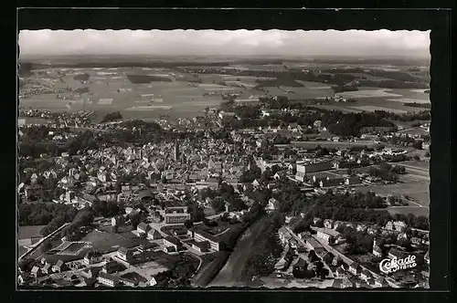 AK Kaufbeuren im Allgäu, Ortsansicht aus der Vogelschau