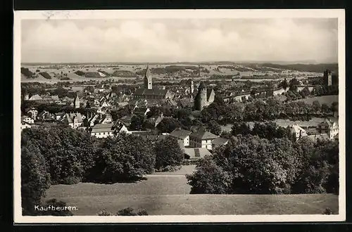 AK Kaufbeuren, Totalansicht mit Kirche und Umgebung