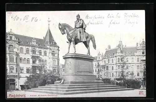 AK Magdeburg, Kaiser Wilhelm-Denkmal