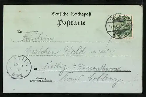 Mondschein-Lithographie Cassel-Wilhelmshöhe, Aquaduct-Wasserfall, Schloss, Löwenburg