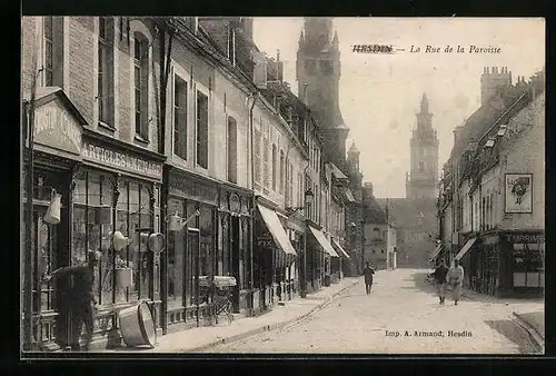 AK Hesdin, La Rue de la Paroisse