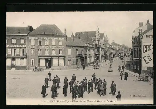 AK Lens, Place de la Gare et Rue de la Gare