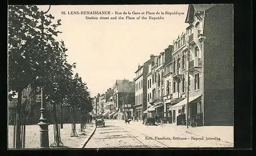 AK Lens-Renaissance, Rue de la Gare et Place de la République