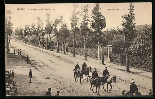 AK Hesdin, L`Avenue de Boulogne