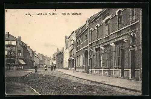 AK Lens, Hotel des Postes, Rue du Chateau