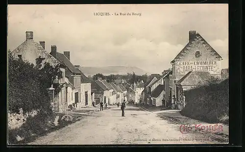 AK Licques, La Rue du Bourg