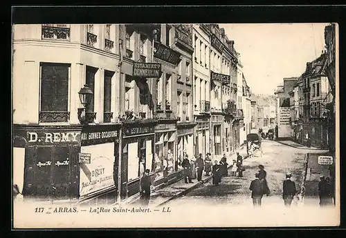 AK Arras, La Rue Saint-Aubert