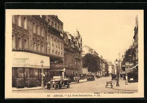 AK Arras, La Rue Gambetta