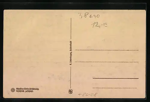 Steindruck-AK Goslar, Frankenberger Plan