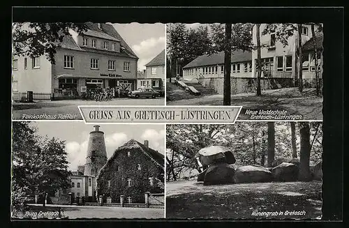 AK Gretesch-Lüstringen, Feinkosthaus Reffelt, Waldschule, Burg Gretesch