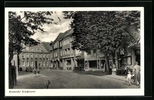 AK Bramsche, Strassenpartie im Brückenort