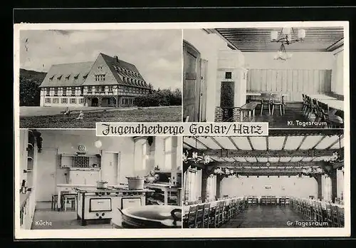 AK Goslar / Harz, Aussen- und Innenansicht der Jugendherberge